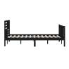 Black Bed Frame 180x200 cm - Super King Size Solid Wood