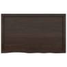 Table Top Dark Brown Solid Wood Oak - 100x60 cm | HipoMarket