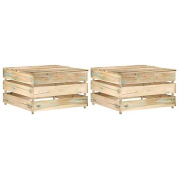 Garden Pallet Tables - 2 pcs Impregnated Pinewood | HipoMarket