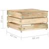 Garden Pallet Tables - 2 pcs Impregnated Pinewood | HipoMarket