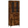 Highboard Smoked Oak - Stylish Storage Unit 69.5x34x180 cm