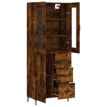 Highboard Smoked Oak - Stylish Storage Unit 69.5x34x180 cm