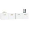 Stylish High Gloss White Wall Cabinets - 2 pcs | HipoMarket