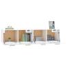 Stylish High Gloss White Wall Cabinets - 2 pcs | HipoMarket