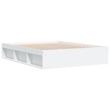 Stylish White Bed Frame 140x190 cm | Modern Bedroom Furniture