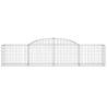 Arched Gabion Baskets - 20 pcs Galvanised Iron for Garden