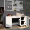 Stylish White Desk 140x50 cm Engineered Wood for Your Office