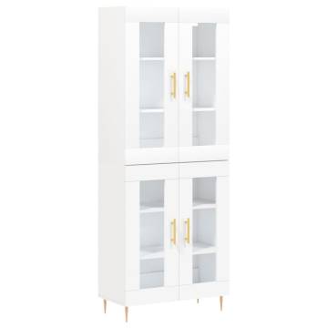 Elegant Highboard White - Premium Engineered Wood Furniture