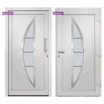 Front Door White 108x208 cm - Elegant & Secure Design