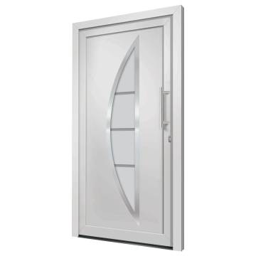 Front Door White 108x208 cm - Elegant & Secure Design