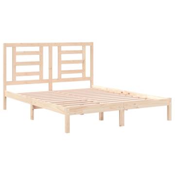 Solid Wood Pine Bed Frame 160x200 cm - Modern & Sturdy