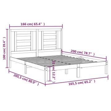 Solid Wood Pine Bed Frame 160x200 cm - Modern & Sturdy