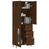 Stylish Highboard in Brown Oak | Engineered Wood | Hipo Market