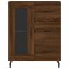 Stylish Highboard in Brown Oak | Engineered Wood | Hipo Market