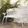 Garden Bench 108 cm Cast Aluminium White Colour white Quantity in Package 1 Number of 