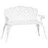 Stylish 108 cm White Cast Aluminium Garden Bench