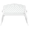 Stylish 108 cm White Cast Aluminium Garden Bench