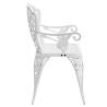 Stylish 108 cm White Cast Aluminium Garden Bench