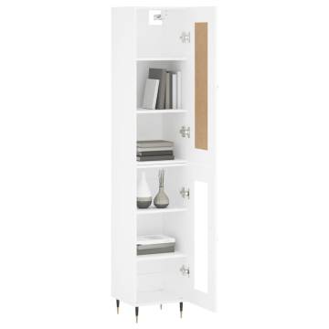 Stylish Highboard White 34.5x34x180 cm | Hipomarket