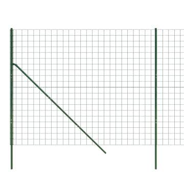 Wire Mesh Fence Green 2x25 m Galvanised Steel - Durable & Secure