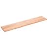 Light Brown Wall Shelf - Solid Oak Wood - 200x40 cm