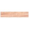 Light Brown Wall Shelf - Solid Oak Wood - 200x40 cm