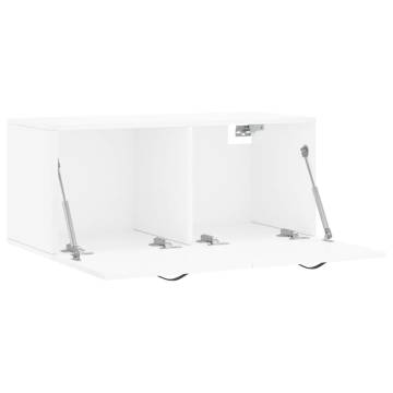 High Gloss White Wall Cabinet | 80x36.5 cm | HipoMarket