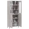 Stylish Highboard Grey Sonoma - 69.5x34x180 cm Engineered Wood