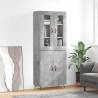 Highboard Concrete Grey 69.5x34x180 cm Engineered Wood Colour concrete grey Quantity in Package 1 Model 2 doors 