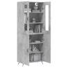 Elegant Highboard Concrete Grey | 69.5x34x180 cm | Hipomarket