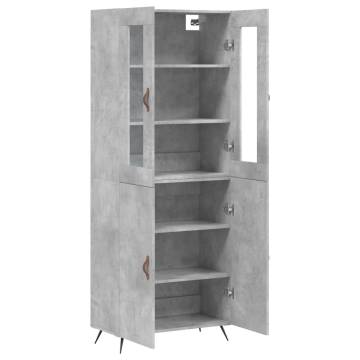 Elegant Highboard Concrete Grey | 69.5x34x180 cm | Hipomarket