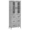 Highboard Concrete Grey - Stylish Storage Cabinet | Hipomarket