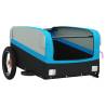 Bike Trailer Black and Blue - Durable 30 kg Iron Cargo Transport