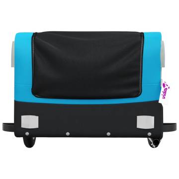 Bike Trailer Black and Blue - Durable 30 kg Iron Cargo Transport