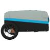 Bike Trailer Black and Blue - Durable 30 kg Iron Cargo Transport