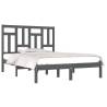 Modern Grey Solid Wood Pine Bed Frame - 140x190 cm