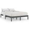 Grey Solid Wood King Size Bed Frame - 150x200 cm | HipoMarket