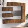 7 Piece TV Cabinet Set Brown Oak Engineered Wood Colour brown oak Quantity in Package 7 Width 100 cm 