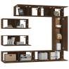 7 Piece Brown Oak TV Cabinet Set - Modern & Stylish Storage