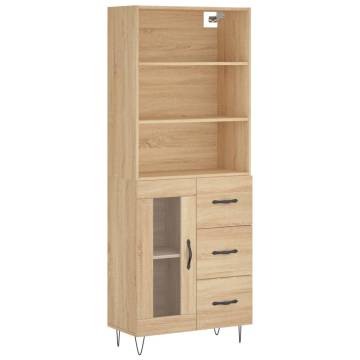 Elegant Highboard Sonoma Oak - Storage & Style | Hipo Market