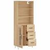 Elegant Highboard Sonoma Oak - Storage & Style | Hipo Market