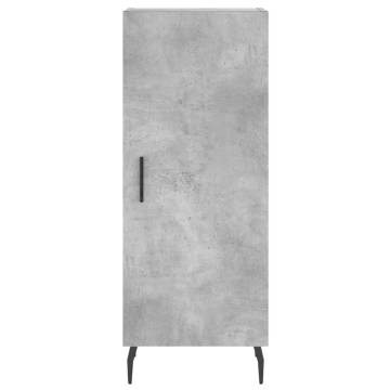 Stylish Highboard in Concrete Grey - 34.5x34x180 cm