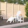 Garden Adirondack Chair with Footstool & Table HDPE White Colour white Quantity in Package 1 Model armchair + footrest + table 