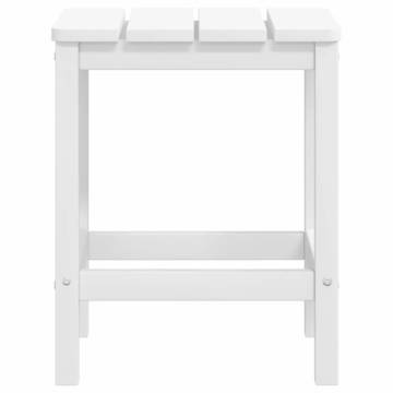 Garden Adirondack Chair Set with Footstool & Table - HDPE White