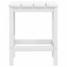 Garden Adirondack Chair Set with Footstool & Table - HDPE White