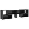 Stylish High Gloss Grey TV Cabinet - 149x30x52 cm