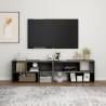 Stylish High Gloss Grey TV Cabinet - 149x30x52 cm