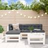 5 Piece Garden Lounge Set White Solid Wood Pine Colour white pine Number of 5 