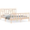 Solid Wood King Size Bed Frame with Headboard | HipoMarket