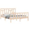 Solid Wood King Size Bed Frame with Headboard | HipoMarket